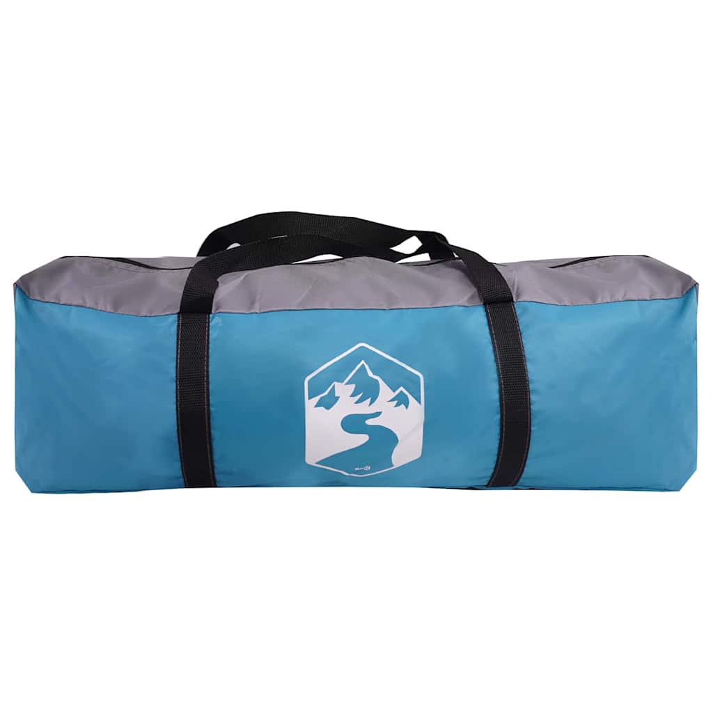 Zelt mit Dach Blau und Schwarz 383 x 338 x 217 cm Polyester