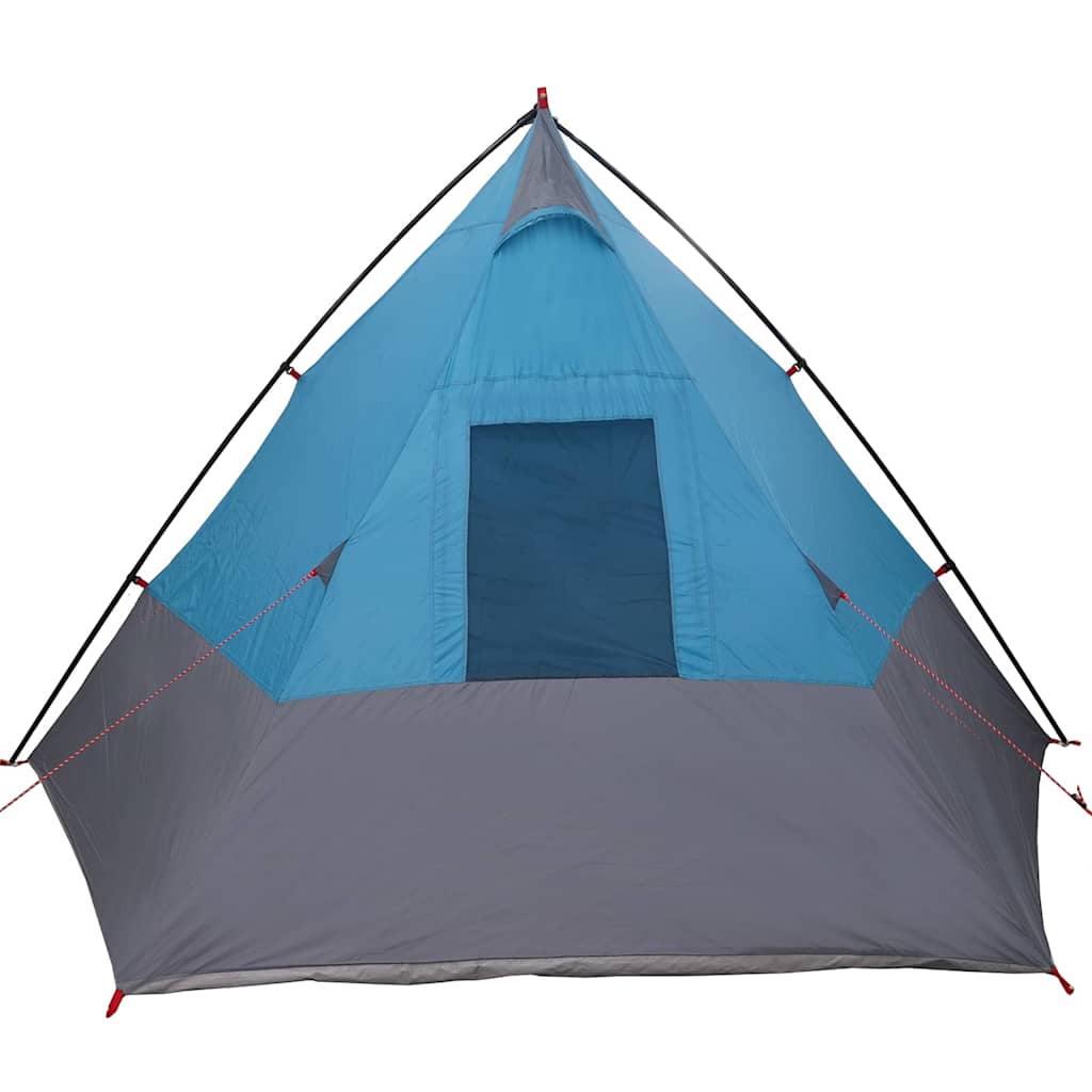 Zelt mit Dach Blau und Schwarz 383 x 338 x 217 cm Polyester
