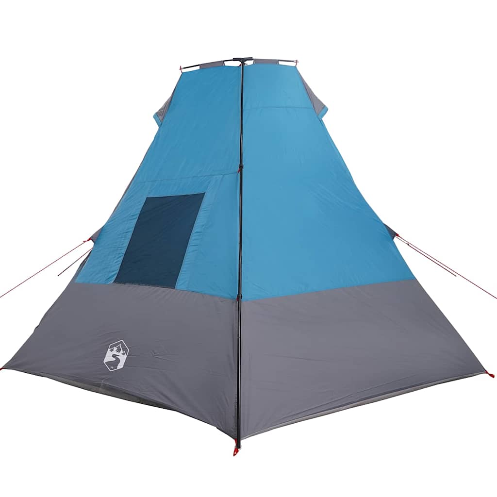 Zelt mit Dach Blau und Schwarz 383 x 338 x 217 cm Polyester