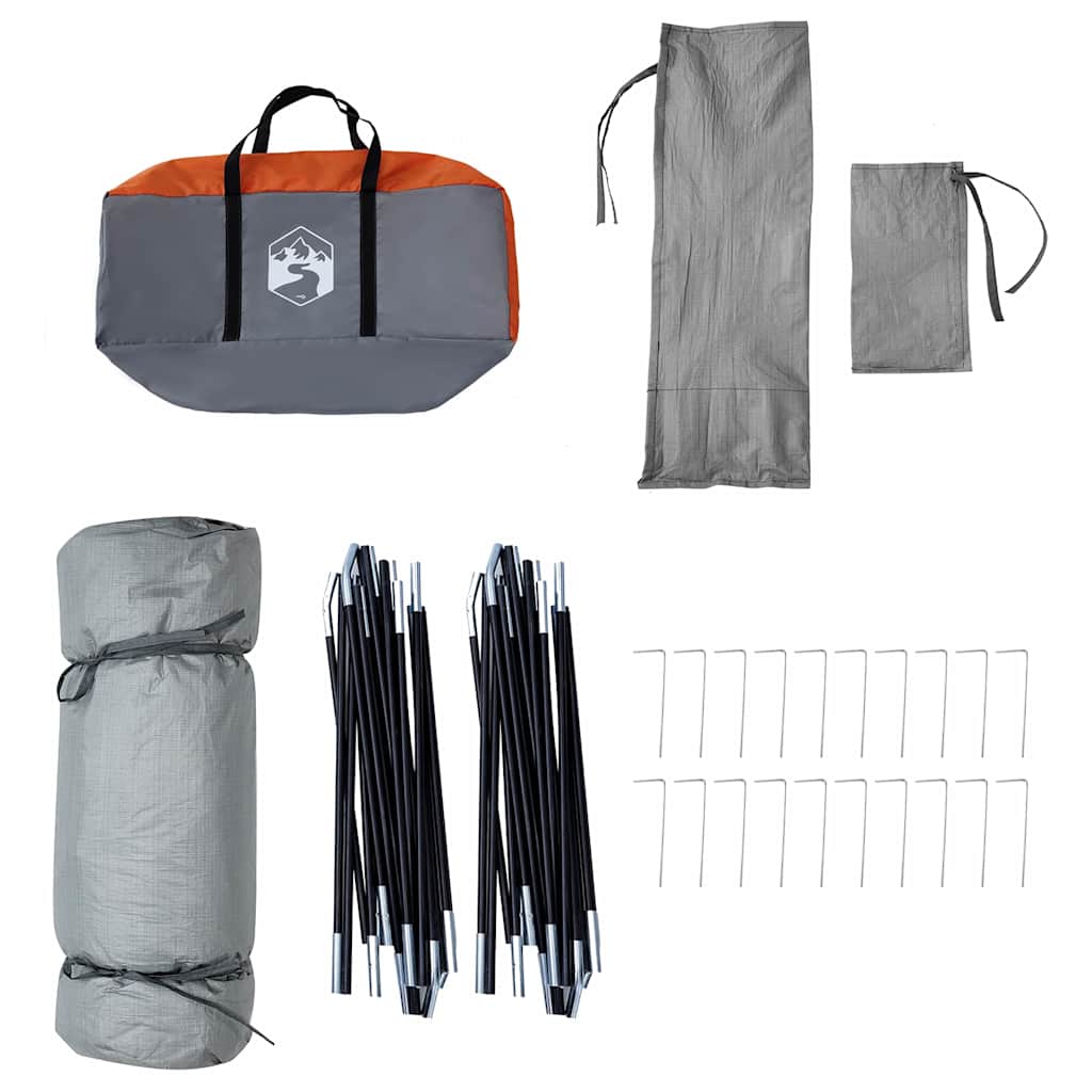 Innenzelt mit Dach Grau und Orange 520 x 520 x 190 cm Taft