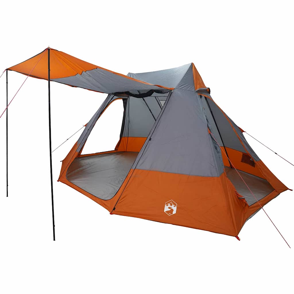 Campingzelt Grau und Orange 482 x 360 x 227 cm Polyester
