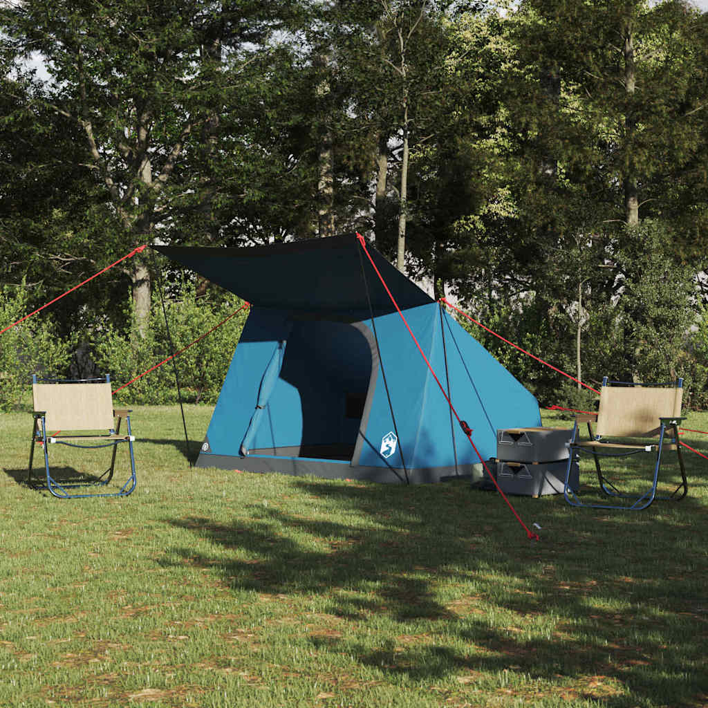 Campingzelt 2 Personen Blau Taft Wasserdicht