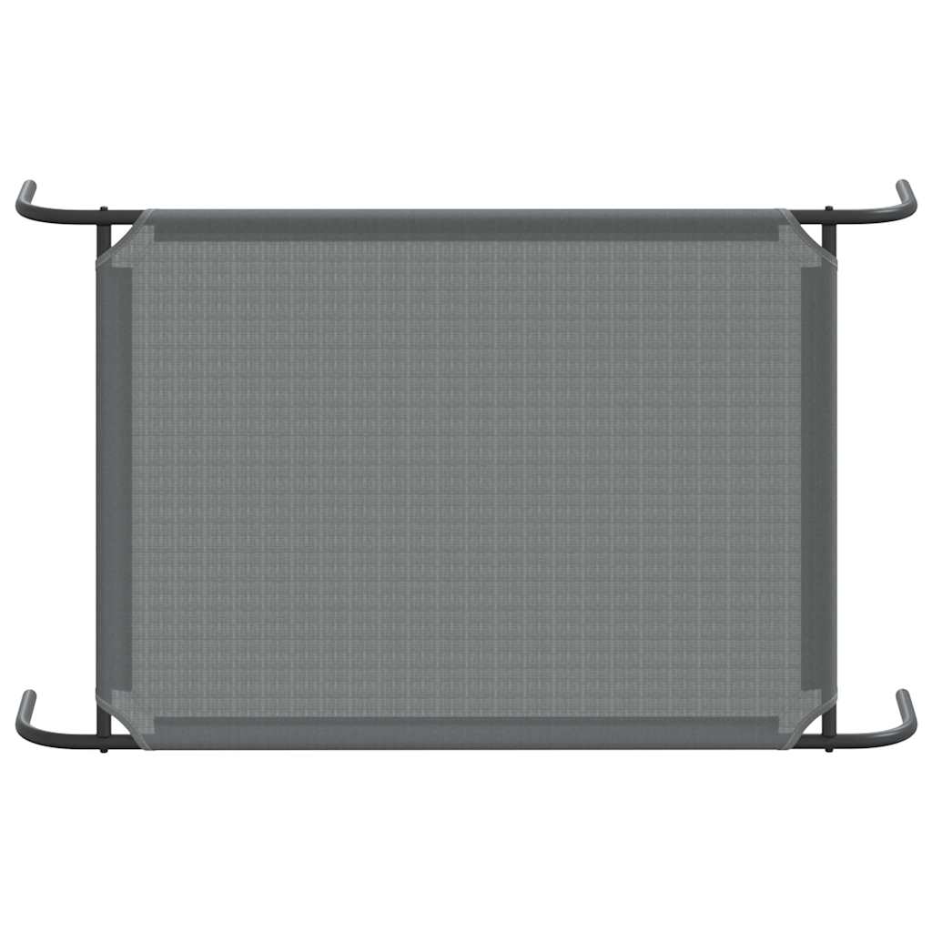 Hundebett Erhöht Grau 110x65x20 cm Textilene und Stahl