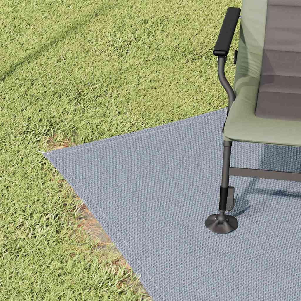 Zeltteppich Blau und Grau 350 x 250 cm Polyethylen