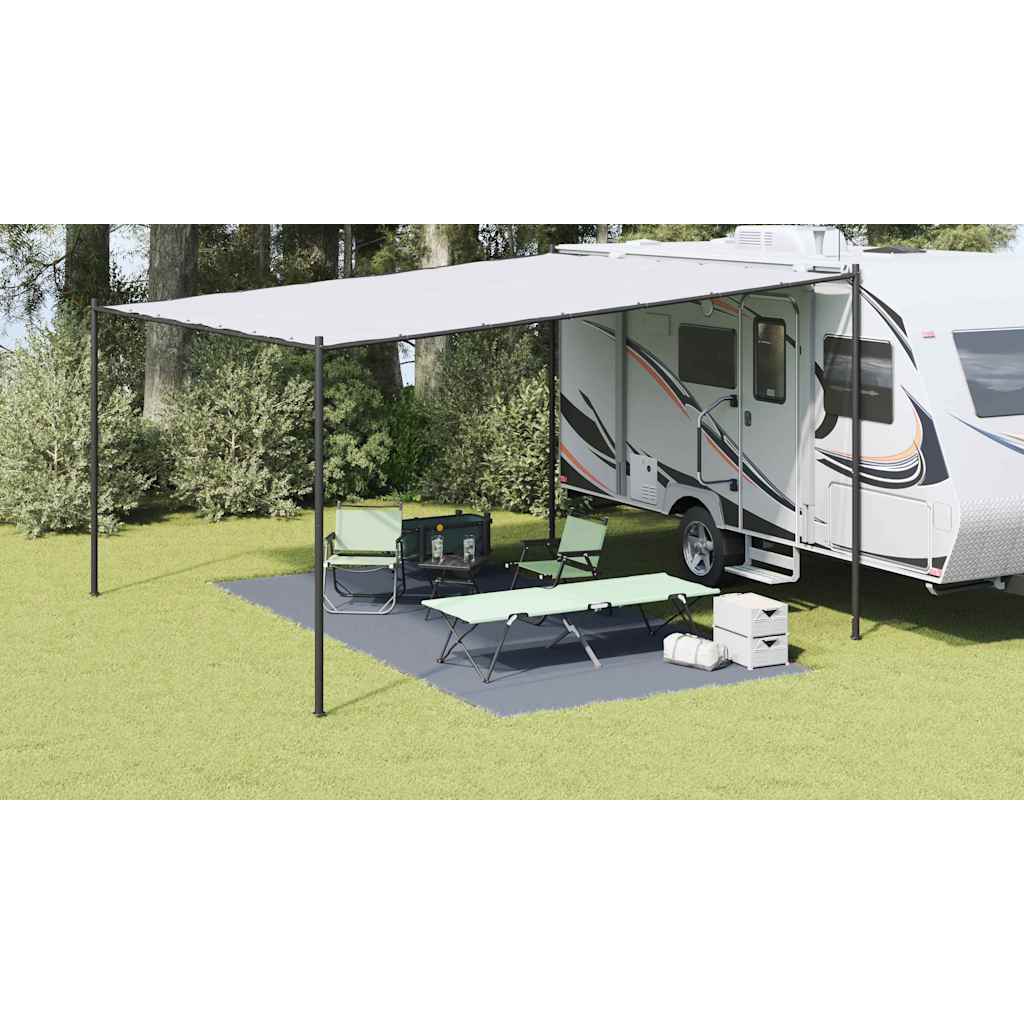 Zeltteppich Blau und Grau 500 x 250 cm Polyethylen