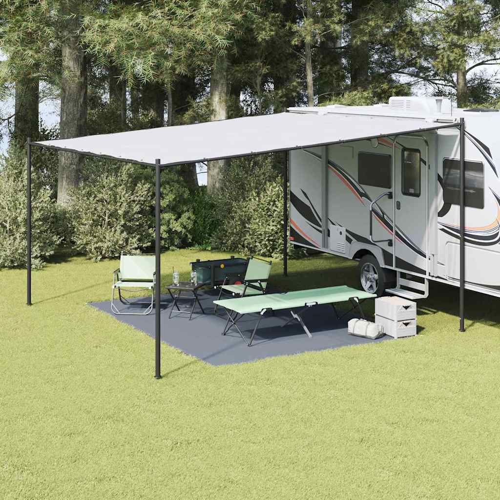 Zeltteppich Blau und Grau 400 x 300 cm Polyethylen