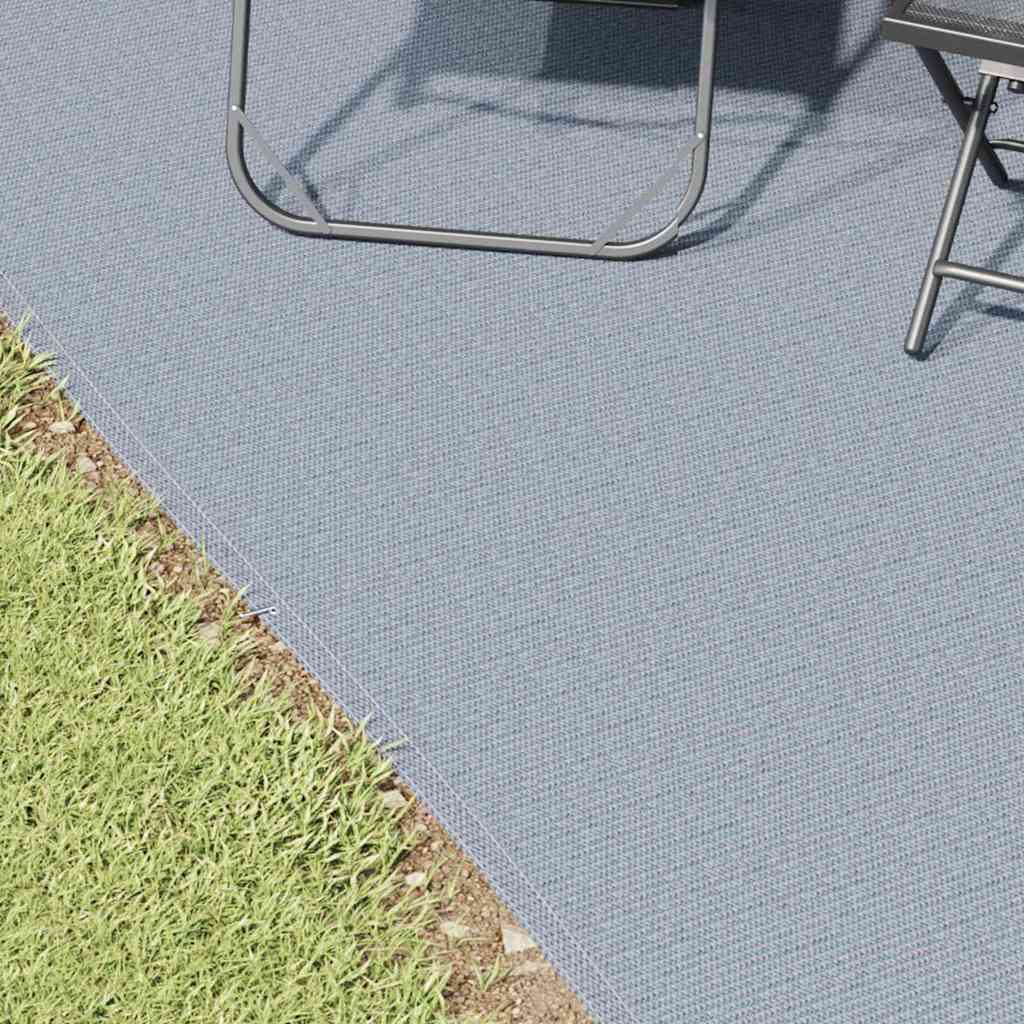 Zeltteppich Blau und Grau 400 x 300 cm Polyethylen