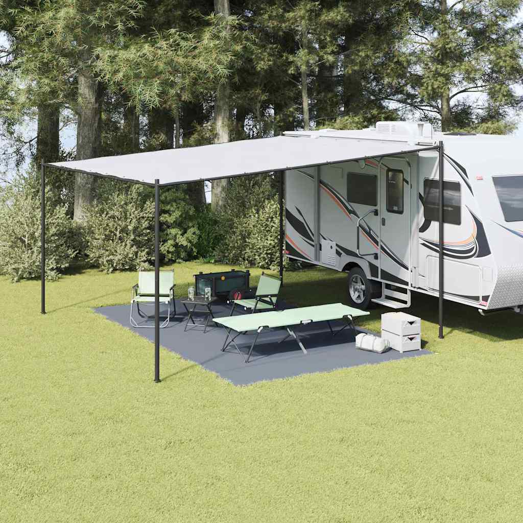 Zeltteppich Blau und Grau 500 x 300 cm Polyethylen