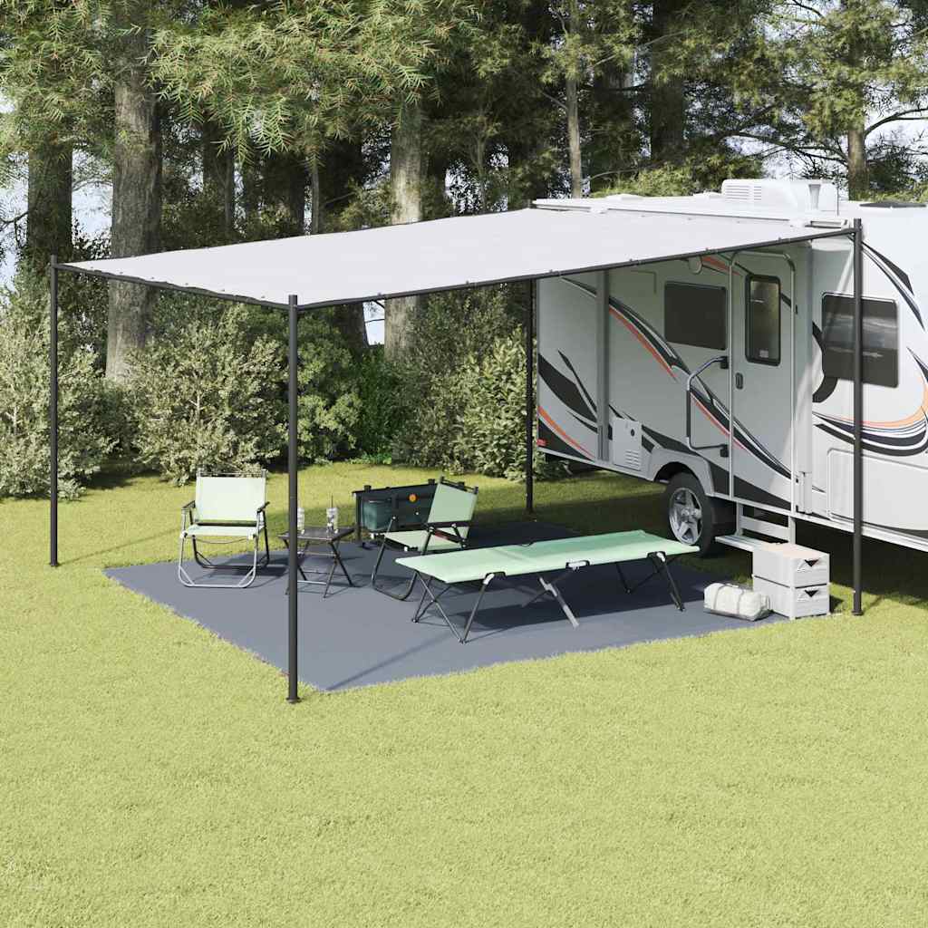 Zeltteppich Blau und Grau 400 x 400 cm Polyethylen