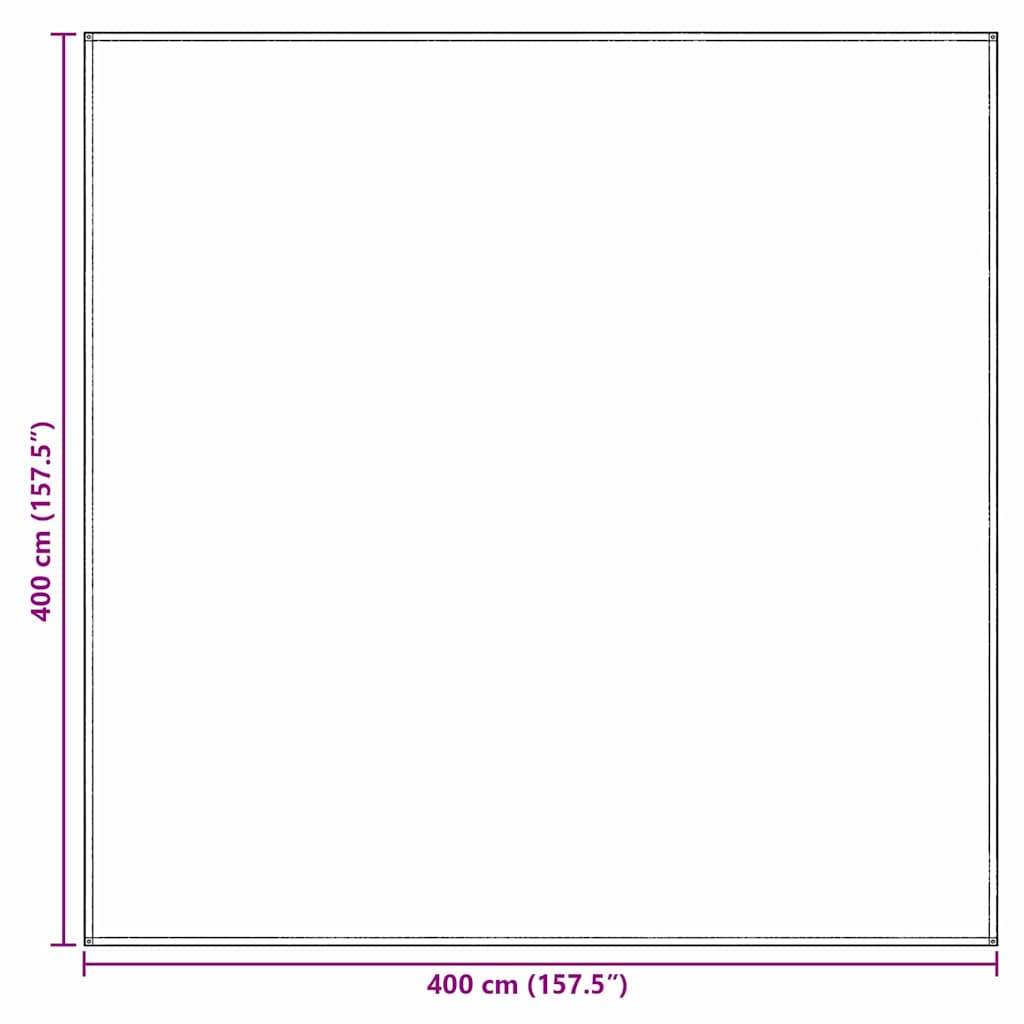 Zeltteppich Blau und Grau 400 x 400 cm Polyethylen