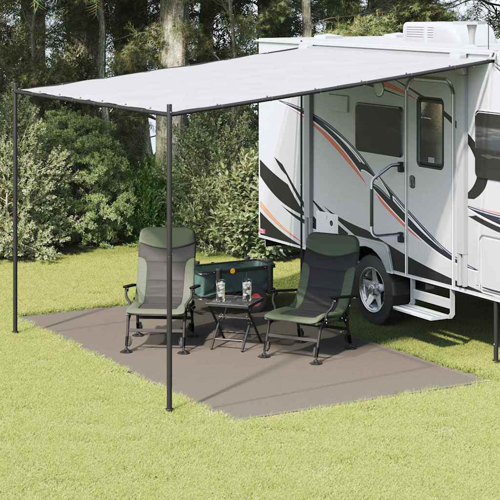 Zeltteppich Hellgrau 450 x 250 cm Polyethylen
