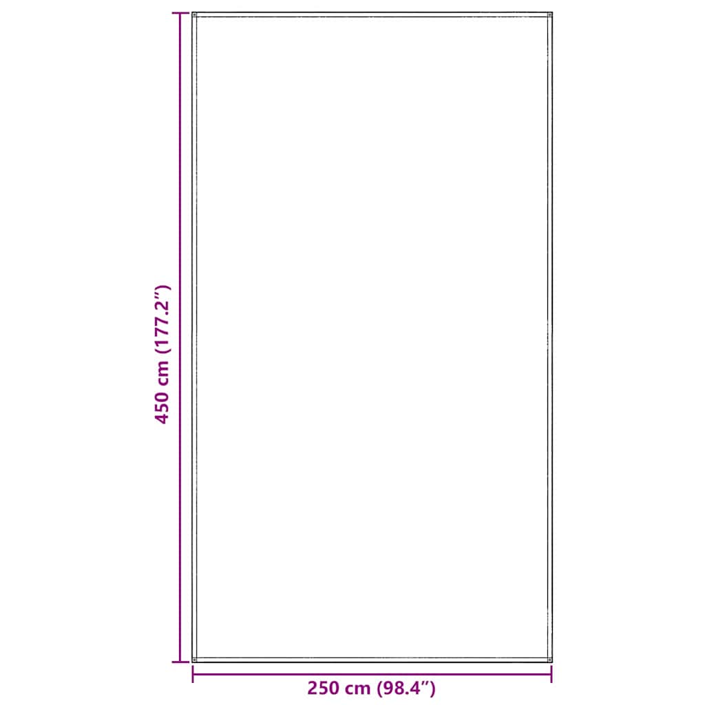Zeltteppich Hellgrau 450 x 250 cm Polyethylen