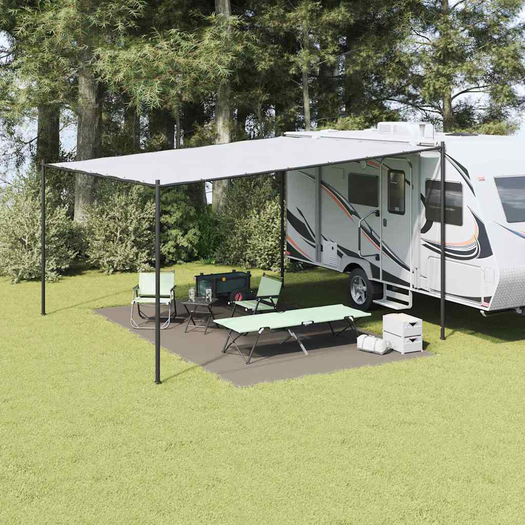 Zeltteppich Hellgrau 500 x 300 cm Polyethylen