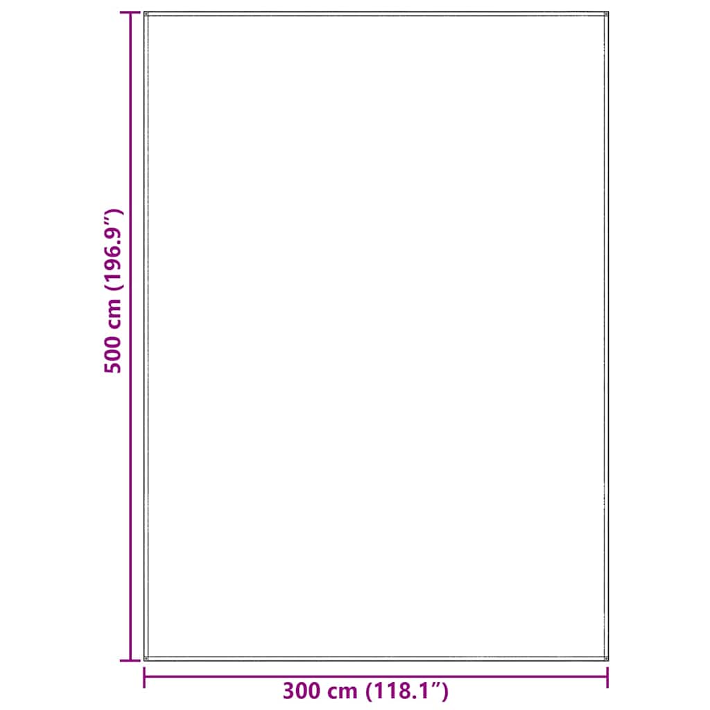 Zeltteppich Hellgrau 500 x 300 cm Polyethylen