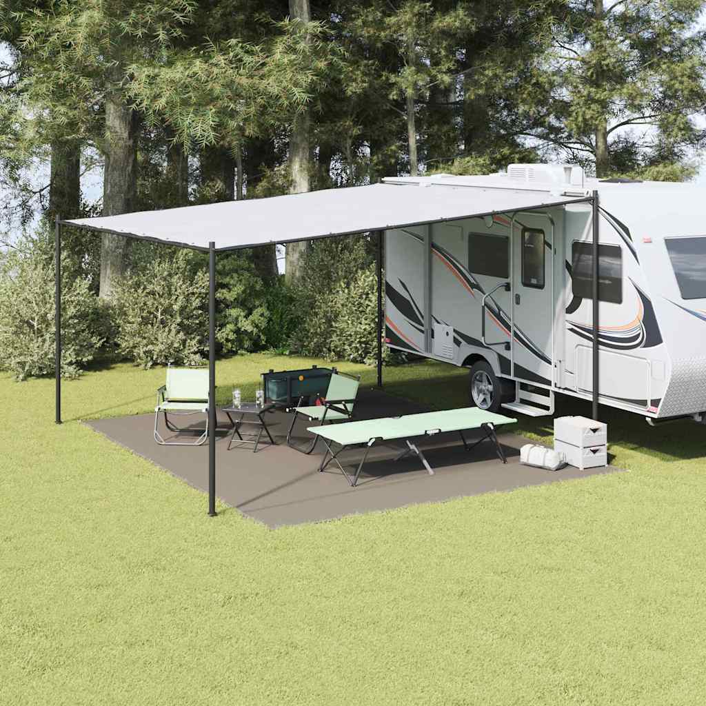 Zeltteppich Hellgrau 500 x 400 cm Polyethylen
