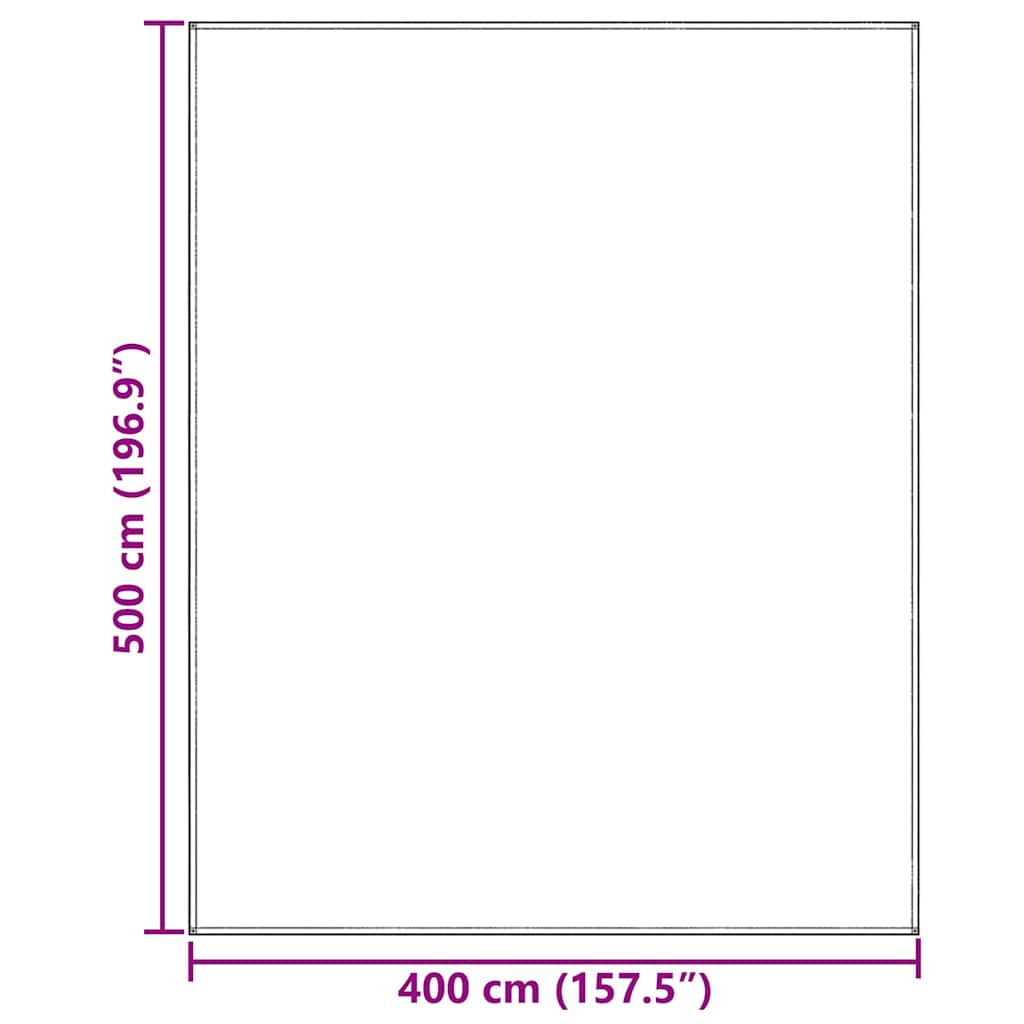 Zeltteppich Hellgrau 400 x 500 cm Polyethylen