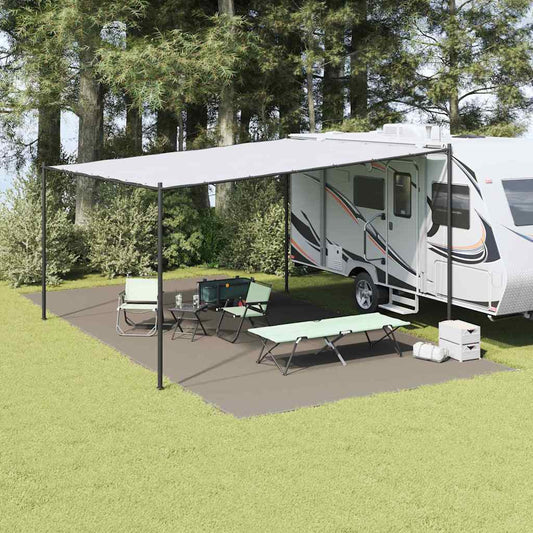 Zeltteppich Hellgrau 400 x 800 cm Polyethylen