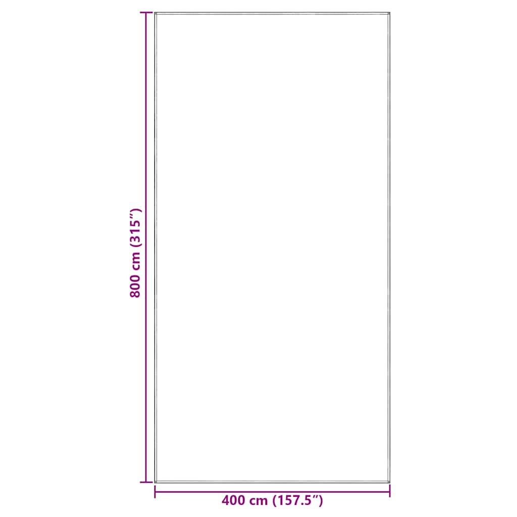 Zeltteppich Hellgrau 400 x 800 cm Polyethylen