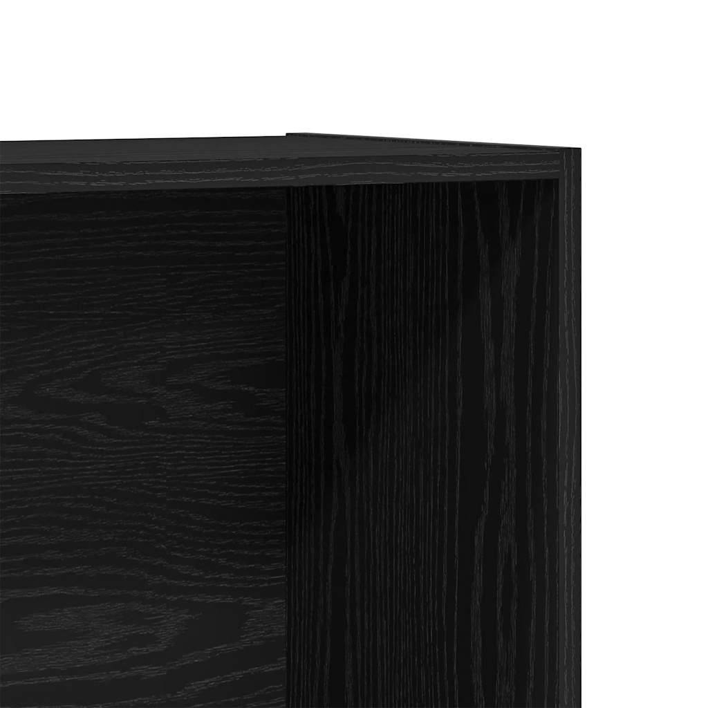 Bücherregal Schwarz Eichen-Optik 80x30x189 cm Holzwerkstoff