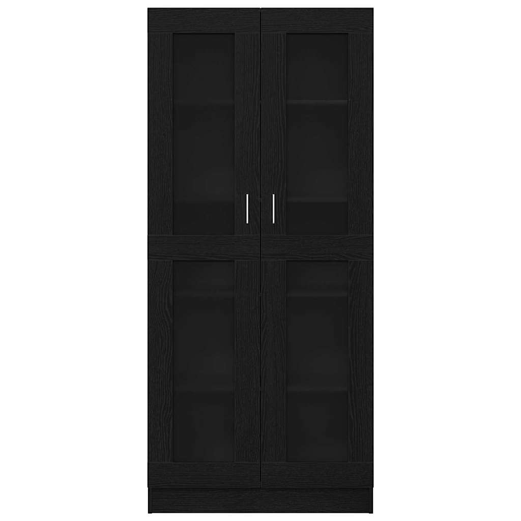 Bücherregal Schwarz Eichen-Optik 82,5 x 30,5 x 185 cm