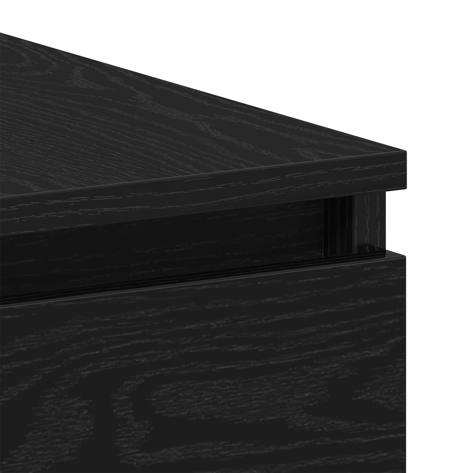 Schreibtisch Schwarz Eichen-Optik Holzwerkstoff