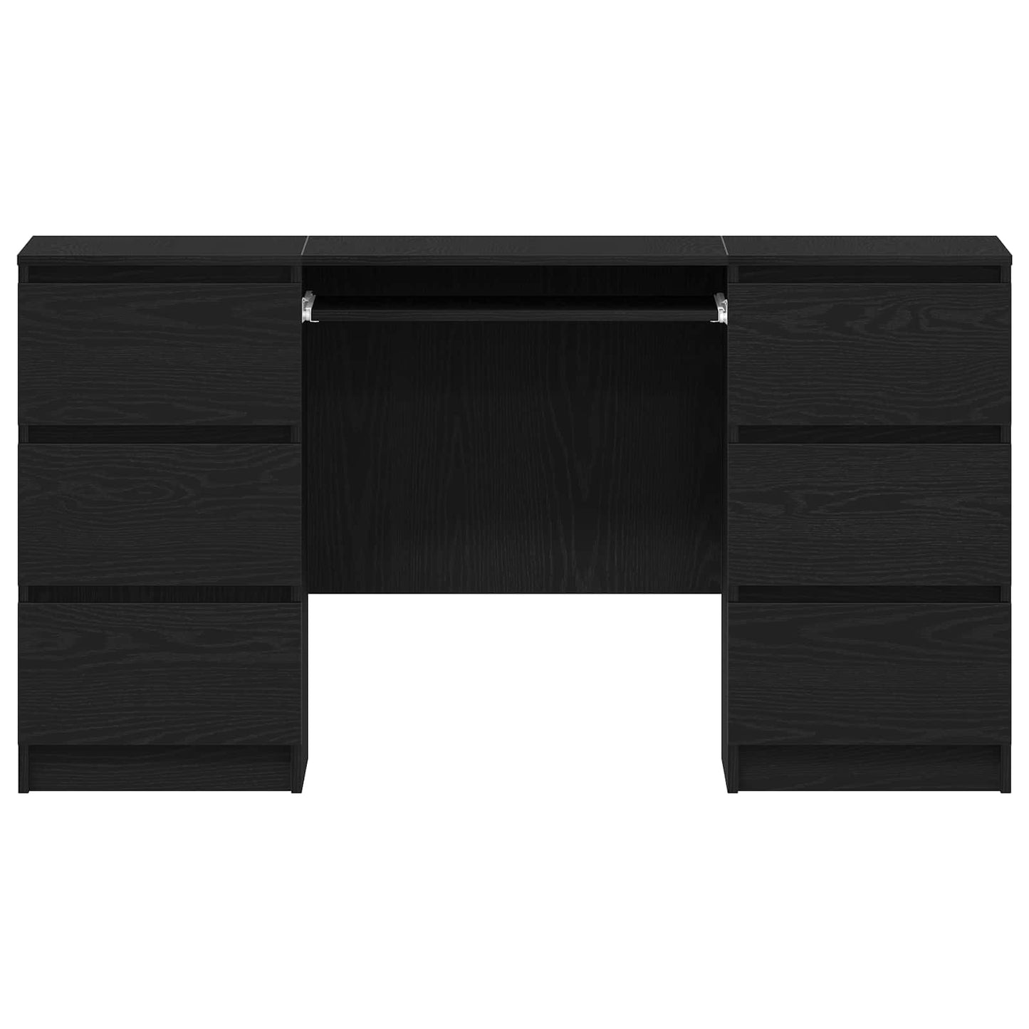 Schreibtisch Schwarz Eichen-Optik Holzwerkstoff