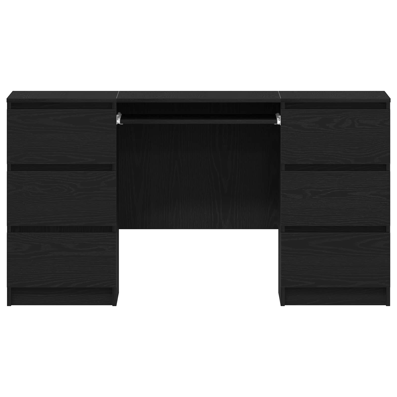 Schreibtisch Schwarz Eichen-Optik Holzwerkstoff