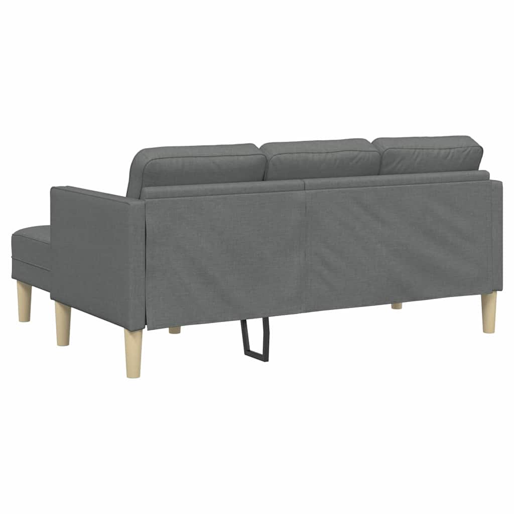 Sofa Set mit Kissen Dunkelgrau Polyester