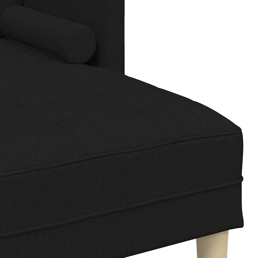 Sofa Set mit Kissen Schwarz Polyester