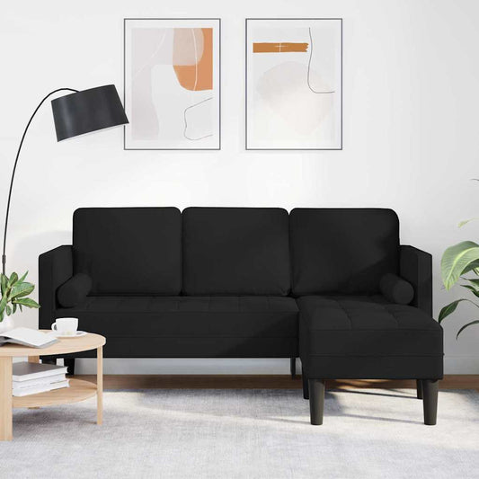 Sofa Set Schwarz 173 x 131 x 67 cm Stoff
