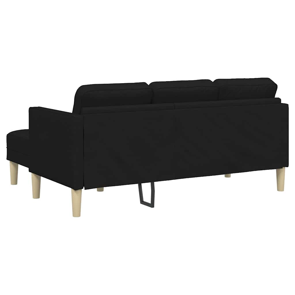 Sofa Set mit Kissen Schwarz Polyester