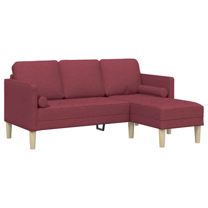 Sofa Set Weinrot 173 x 131 x 67 cm Polyester