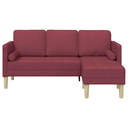 Sofa Set Weinrot 173 x 131 x 67 cm Polyester