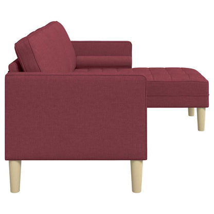 Sofa Set Weinrot 173 x 131 x 67 cm Polyester