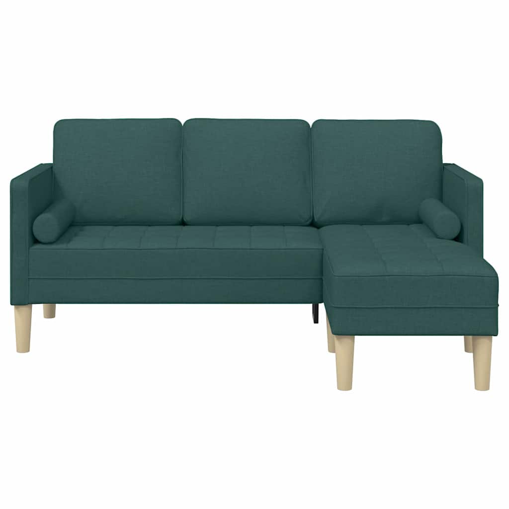 Sofa Set mit Kissen Dunkelgrün Polyester