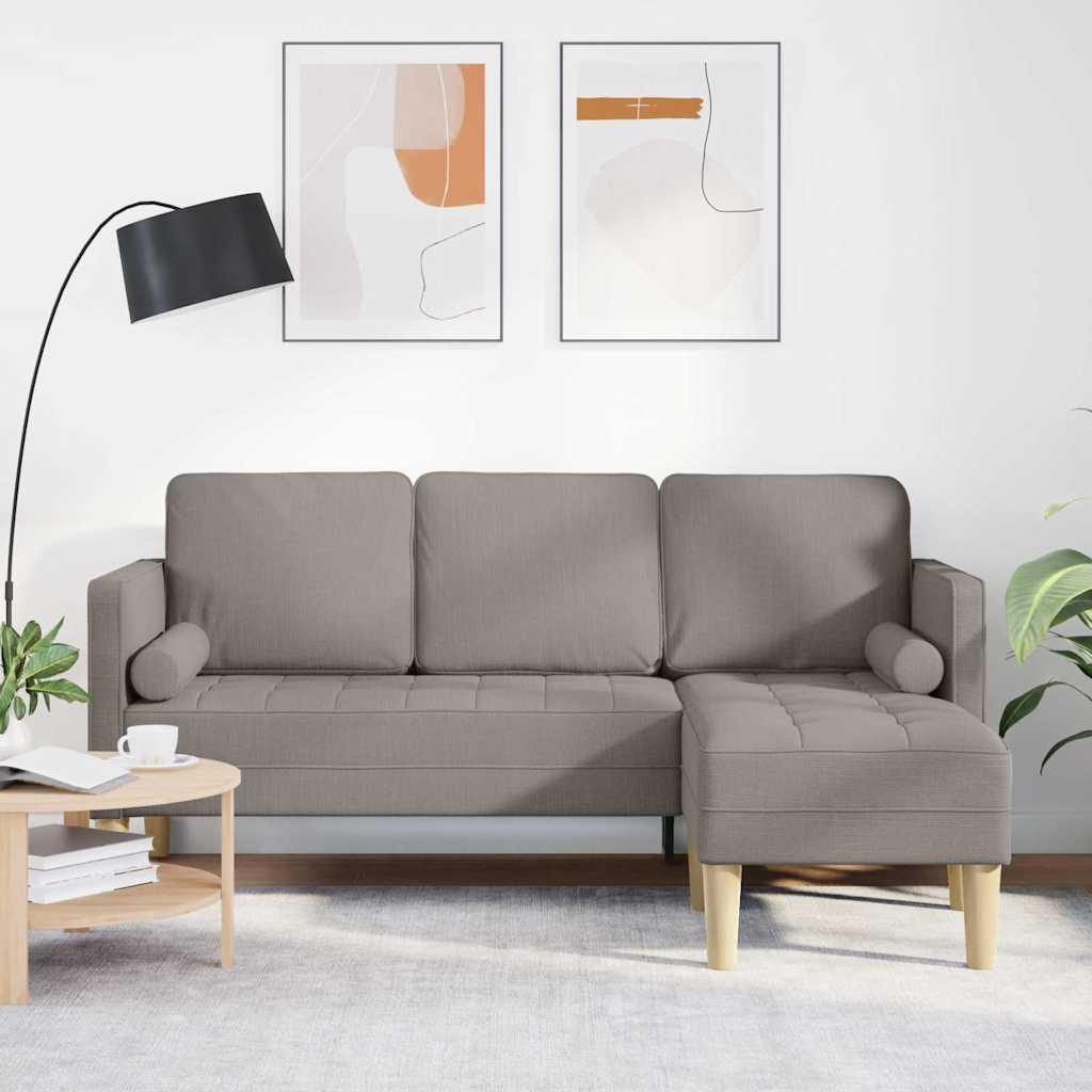 Sofa Set Taupe 173 x 131 x 67 cm Polyester