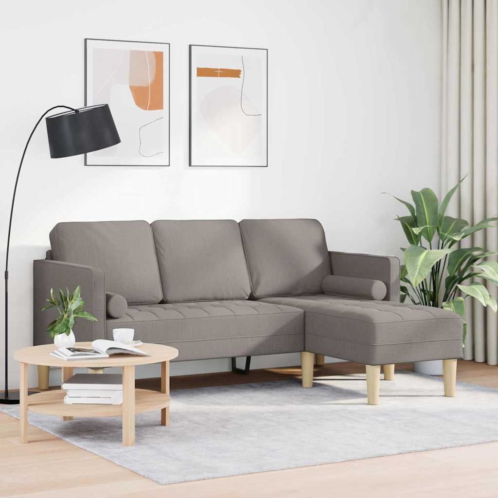 Sofa Set Taupe 173 x 131 x 67 cm Polyester