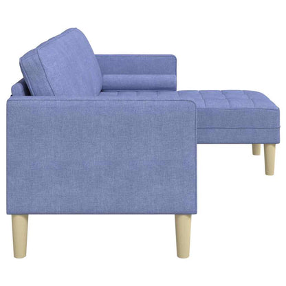Sofa Set mit Kissen Jeans blau Polyester