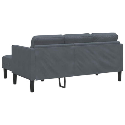 Sofa Set mit Kissen Dunkelgrau Polyester