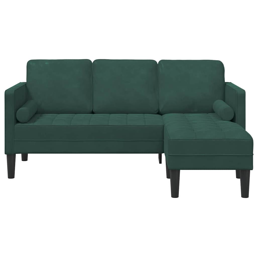 Sofa Set mit Kissen Dunkelgrün Polyester