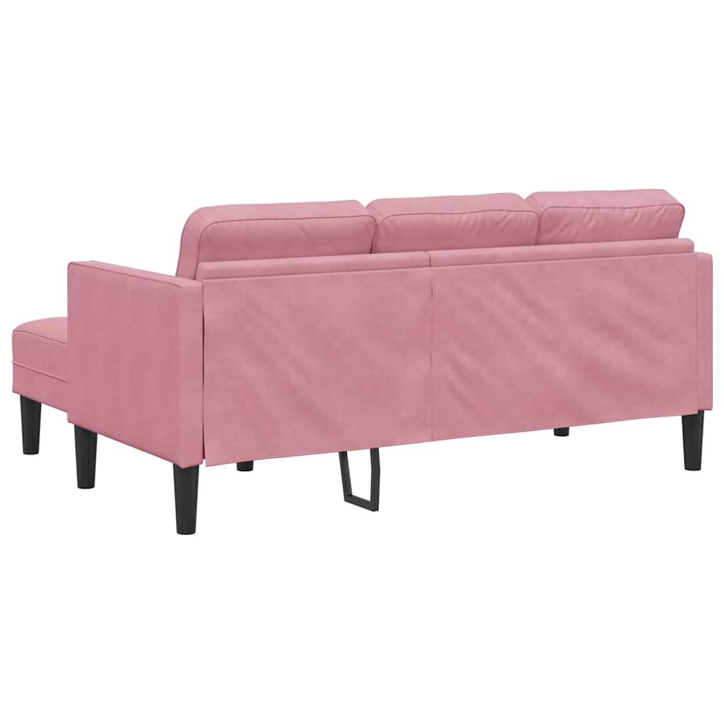 Sofa Set mit Kissen Rosa Polyester
