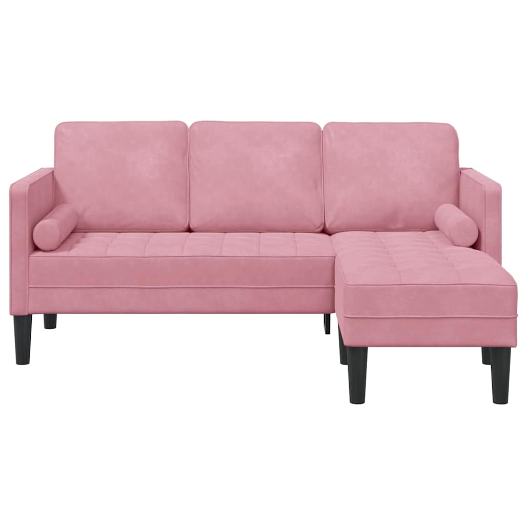 Sofa Set mit Kissen Rosa Polyester