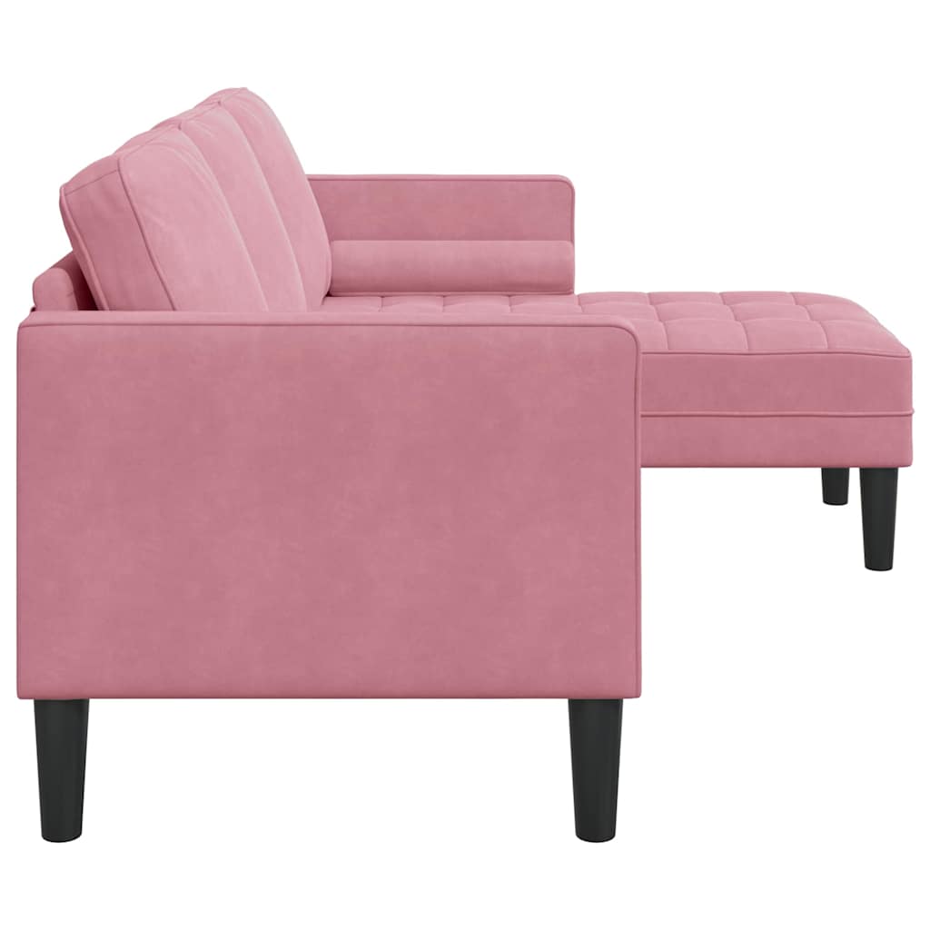 Sofa Set mit Kissen Rosa Polyester