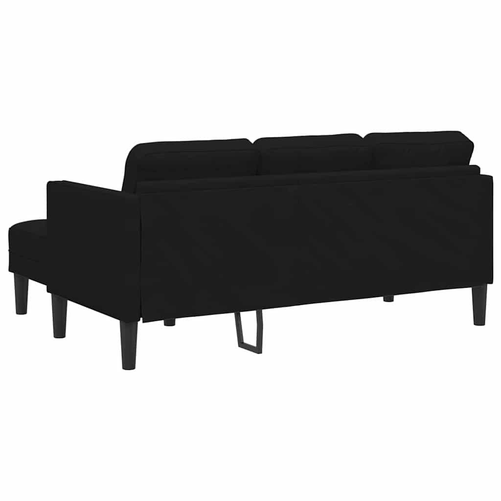 Sofa Set mit Kissen Schwarz Polyester