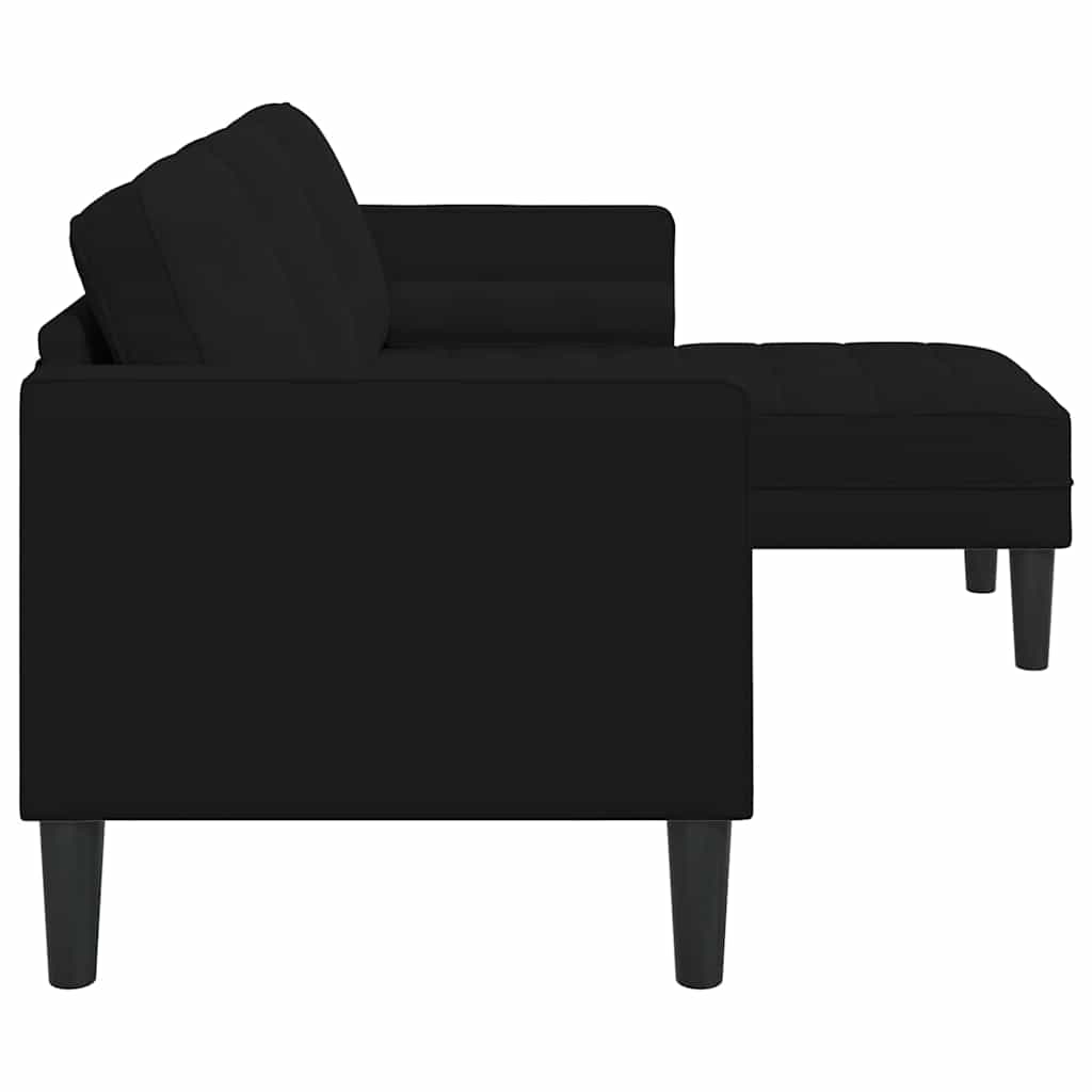 Sofa Set mit Kissen Schwarz Polyester