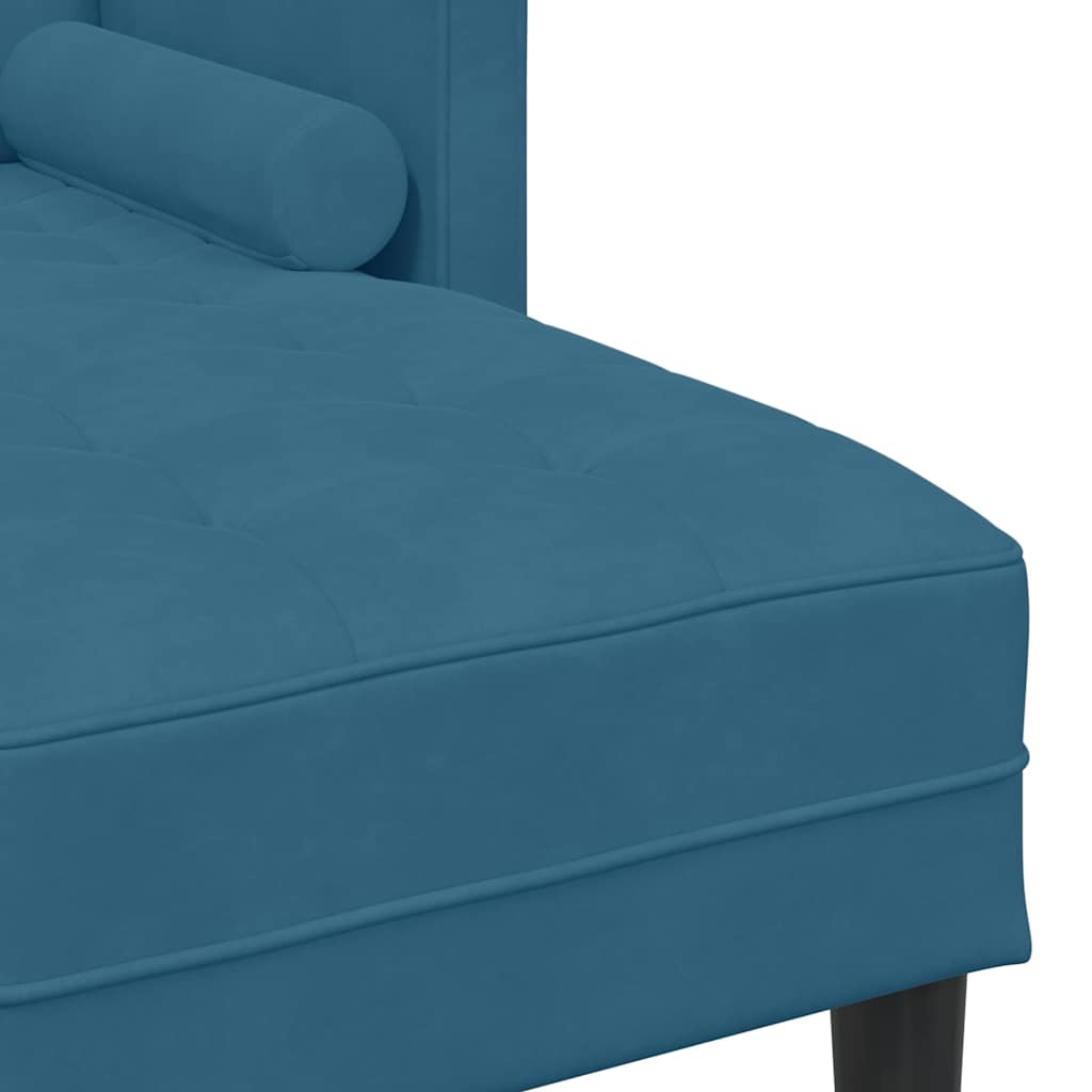 Sofa Set mit Kissen Blau Polyester