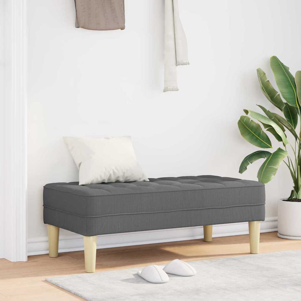 Bank mit Kissen Dunkelgrau 113 x 57 x 39 cm Stoff