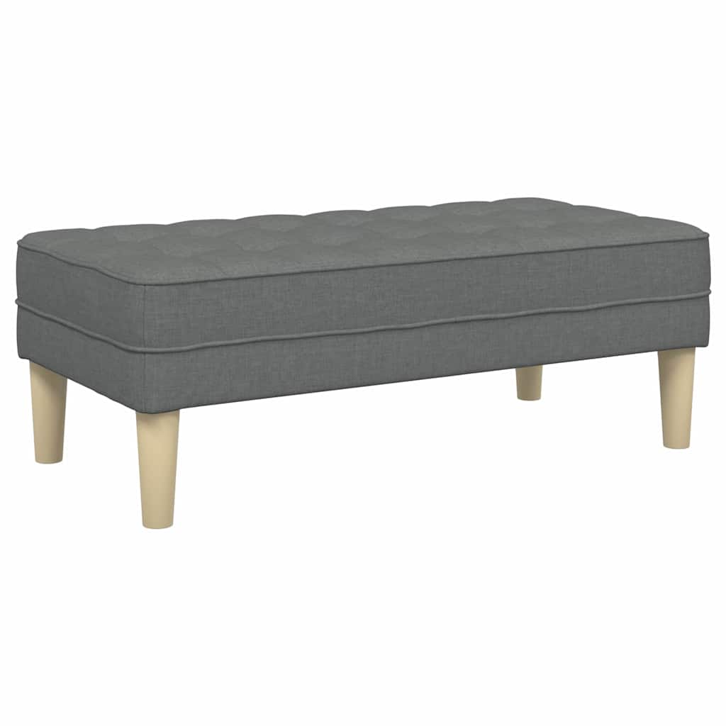 Bank mit Kissen Dunkelgrau 113 x 57 x 39 cm Stoff