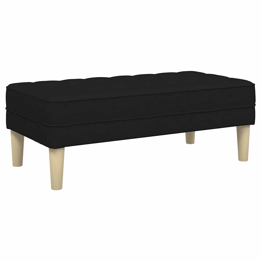 Bank mit Kissen Schwarz 113 x 57 x 39 cm Stoff