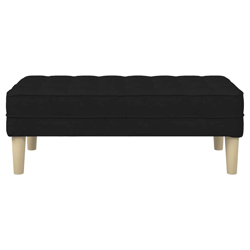 Bank mit Kissen Schwarz 113 x 57 x 39 cm Stoff